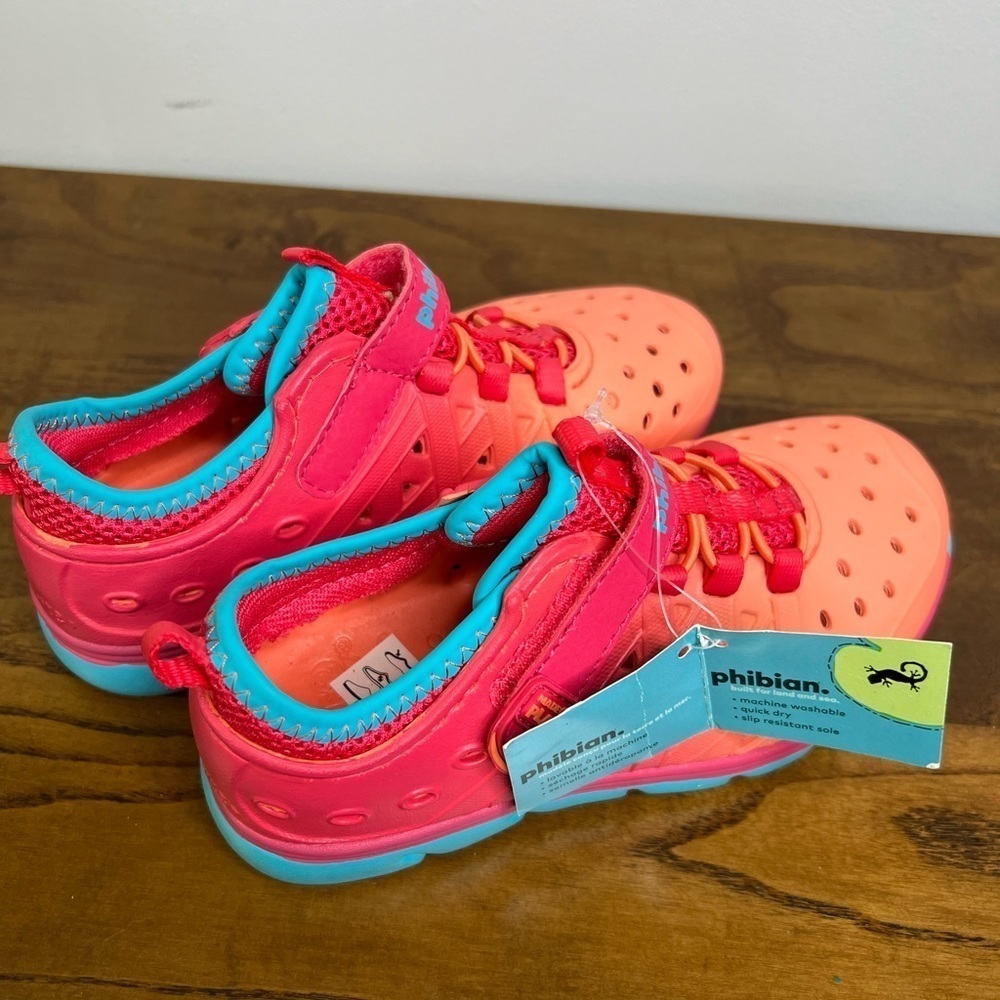 Stride Rite Kids Size 12 Orange Red Blue Play Shoes Water Shoes - Picture 4 of 11